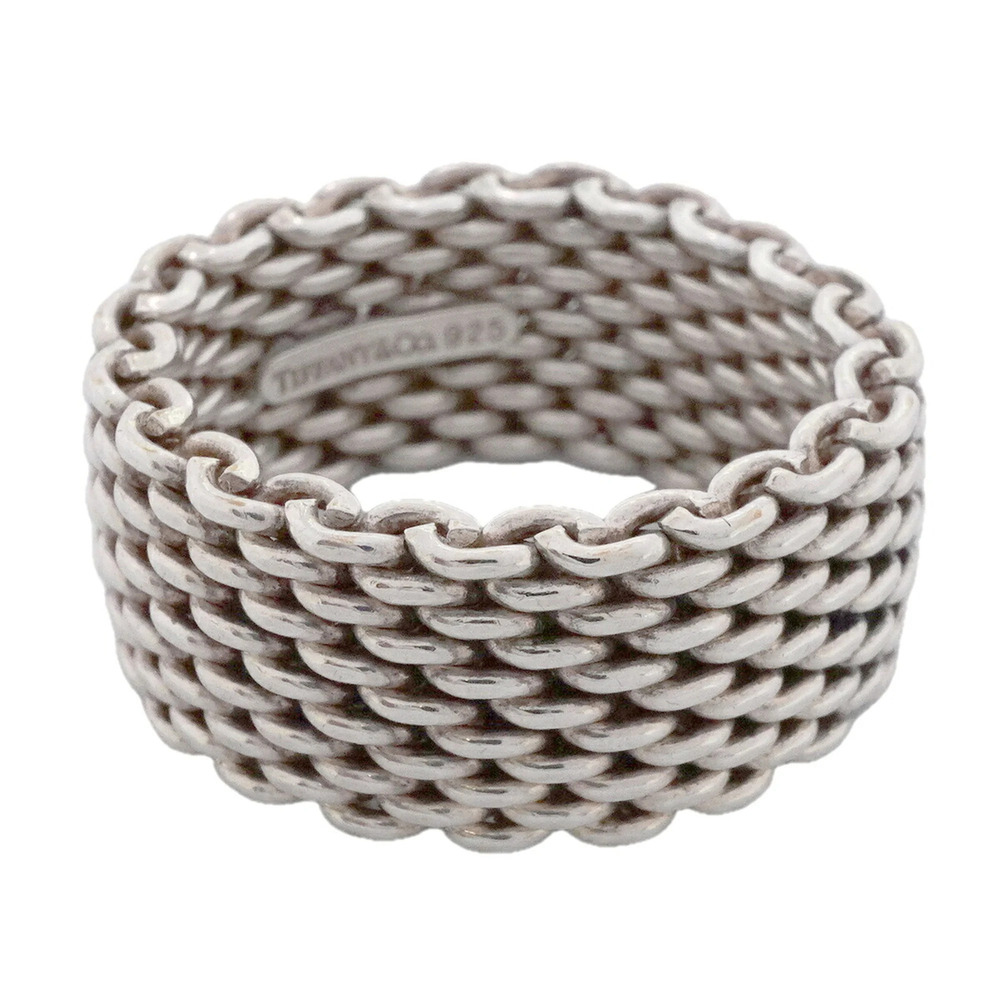 Tiffany & Co. Somerset Mesh Ring, Sterling Silver 925, Size 13, Women's